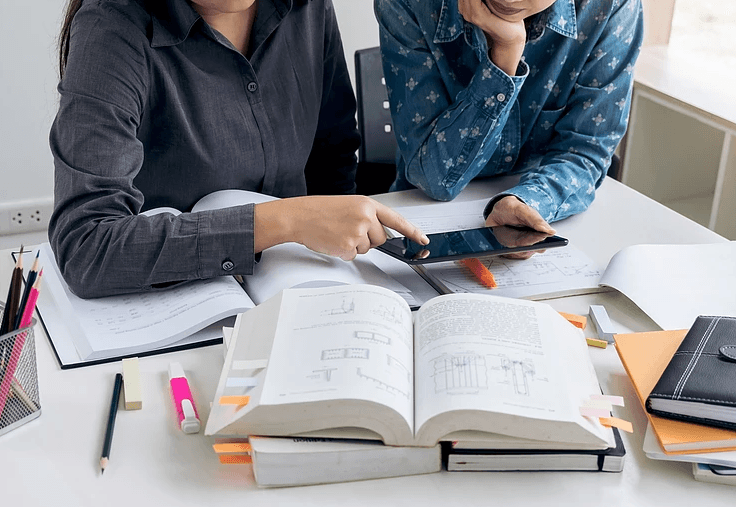 student and tutor working on math